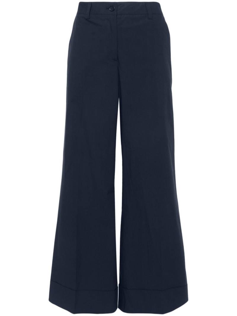 P.A.R.O.S.H. poplin cotton palazzo pants - Blue von P.A.R.O.S.H.