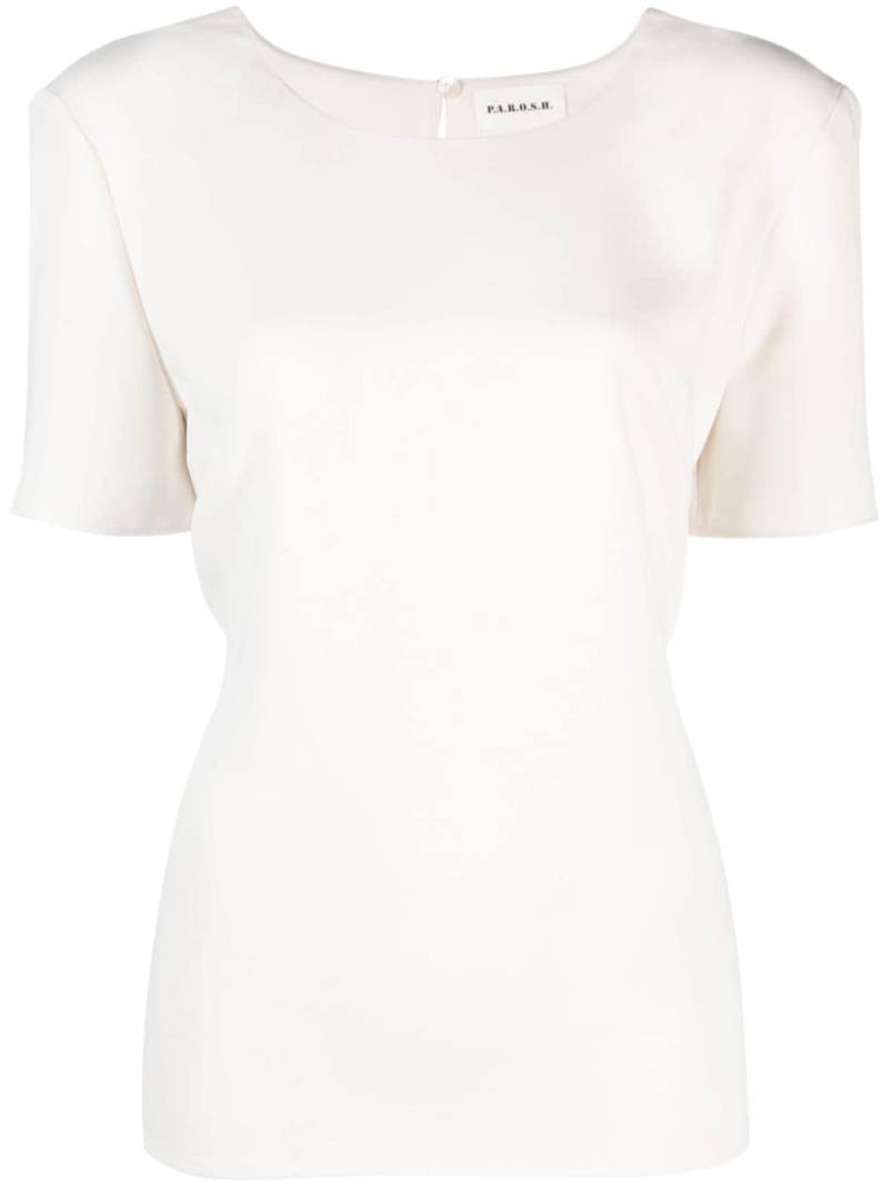 P.A.R.O.S.H. rear-tie crepe blouse - Neutrals von P.A.R.O.S.H.