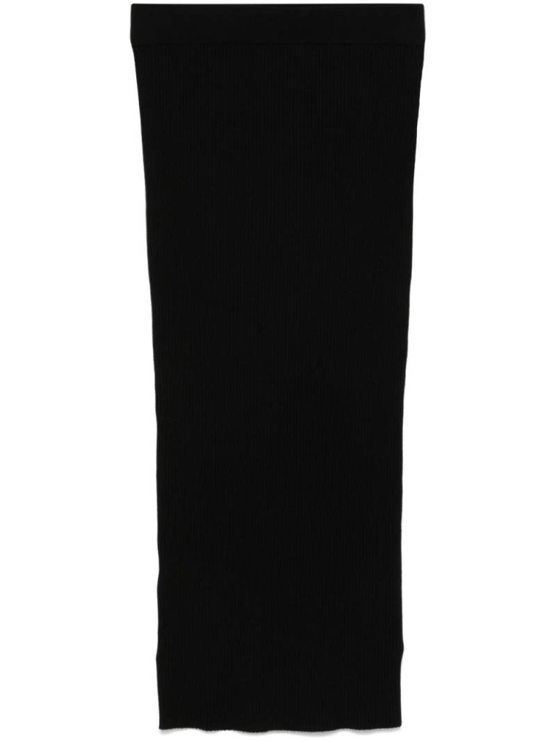 P.A.R.O.S.H. ribbed-knit midi skirt - Black von P.A.R.O.S.H.