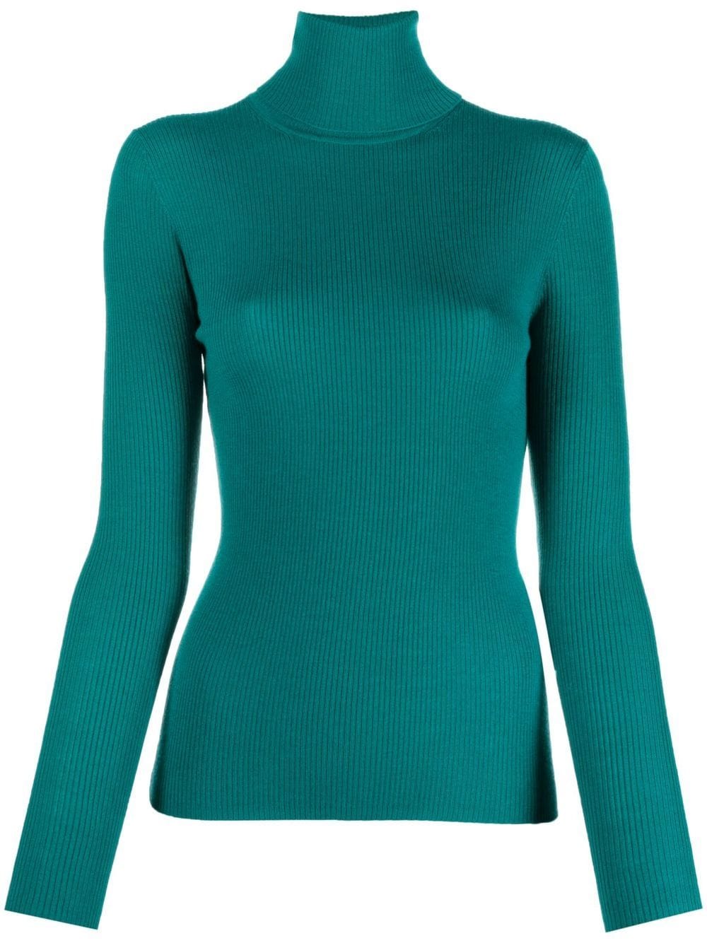 P.A.R.O.S.H. ribbed-knit roll-neck jumper - Green von P.A.R.O.S.H.