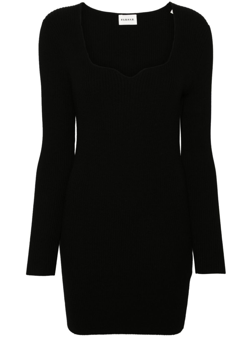 P.A.R.O.S.H. ribbed mini dress - Black von P.A.R.O.S.H.