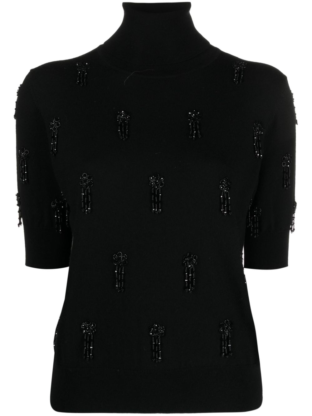 P.A.R.O.S.H. roll-neck knitted top - Black von P.A.R.O.S.H.