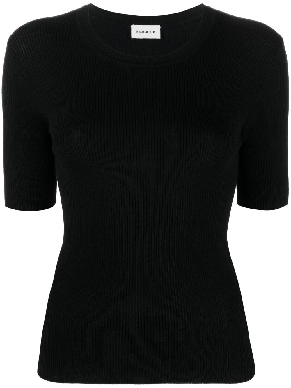 P.A.R.O.S.H. round-neck knit top - Black von P.A.R.O.S.H.