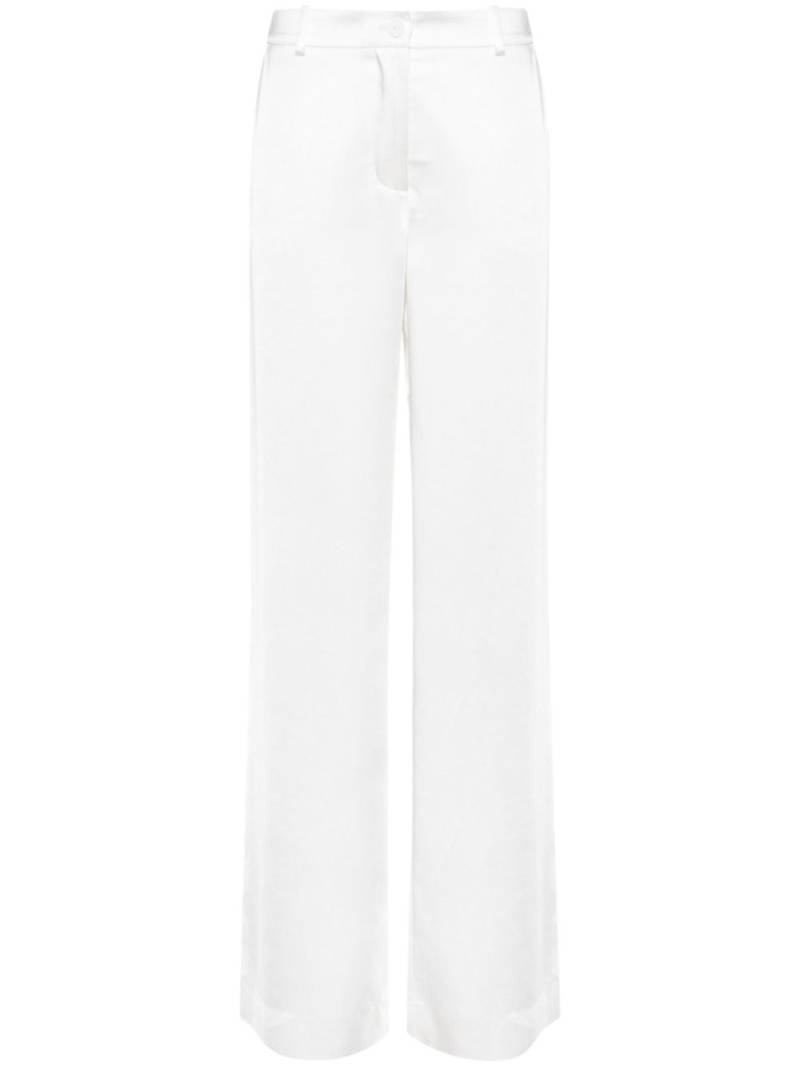 P.A.R.O.S.H. satin-finish straight-leg trousers - White von P.A.R.O.S.H.