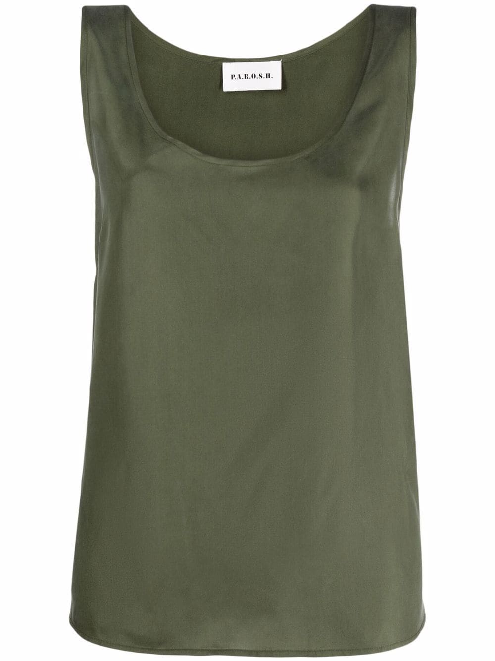 P.A.R.O.S.H. scoop neck sleeveless top - Green von P.A.R.O.S.H.