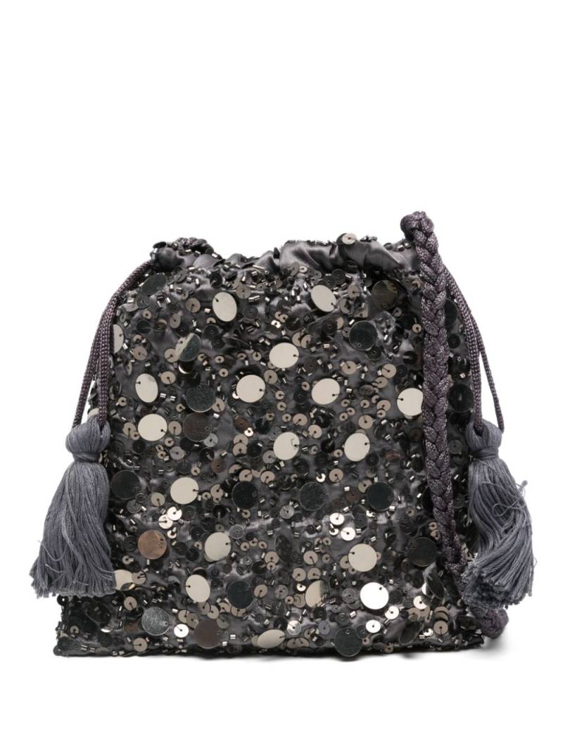 P.A.R.O.S.H. sequin-embellished cross body bag - Grey von P.A.R.O.S.H.