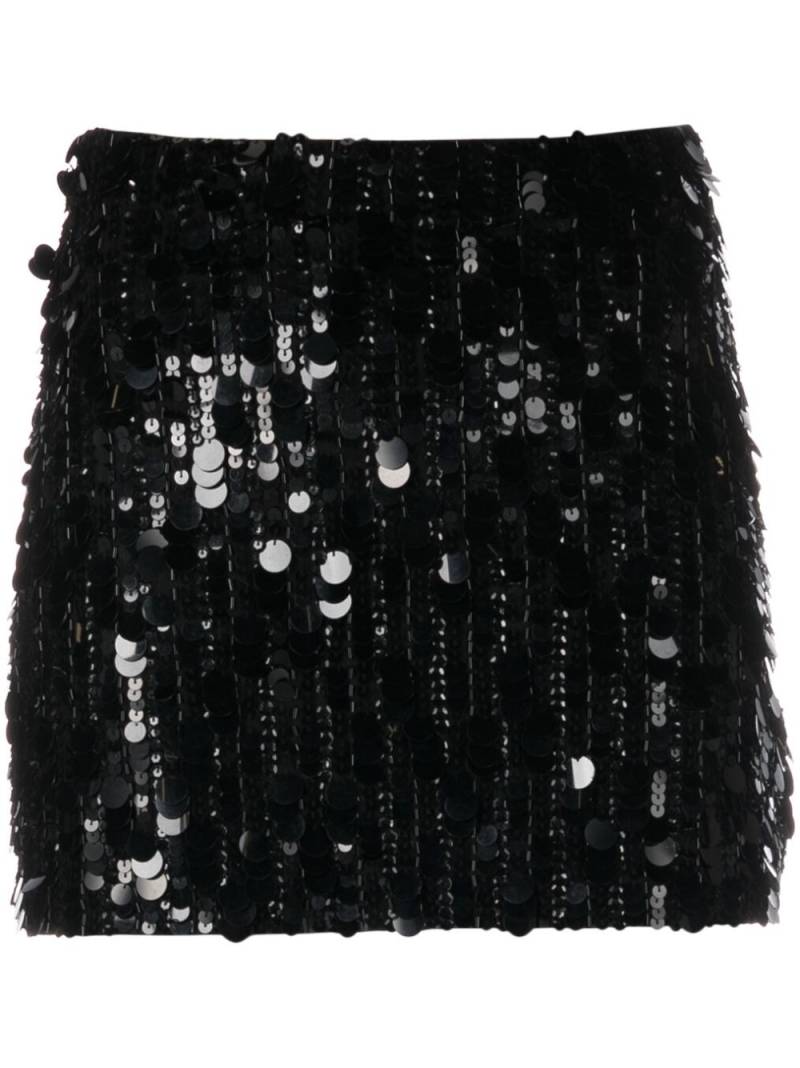 P.A.R.O.S.H. sequin-embellished miniskirt - Black von P.A.R.O.S.H.