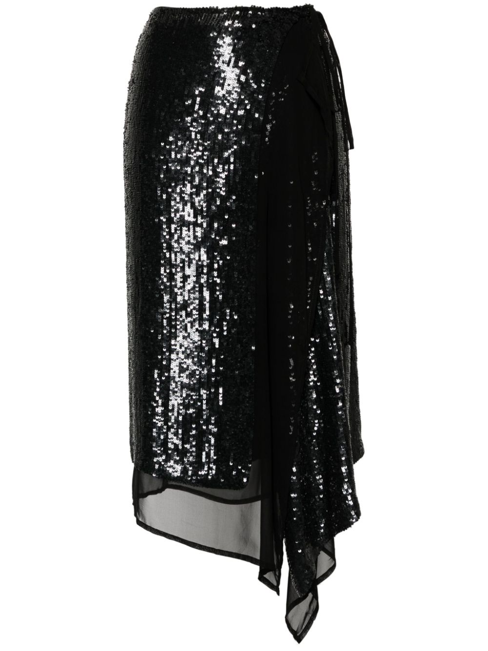 P.A.R.O.S.H. sequin-embellished skirt - Black von P.A.R.O.S.H.