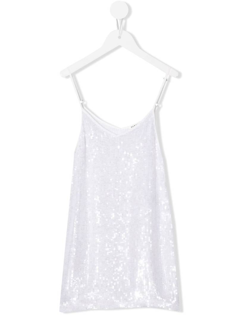 P.A.R.O.S.H. sequin-embellished sleeveless dress - White von P.A.R.O.S.H.