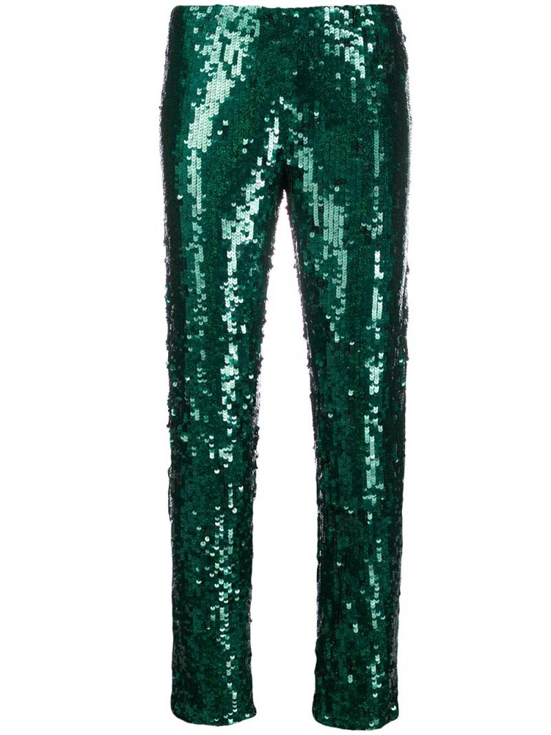 P.A.R.O.S.H. sequin embellished trousers - Green von P.A.R.O.S.H.