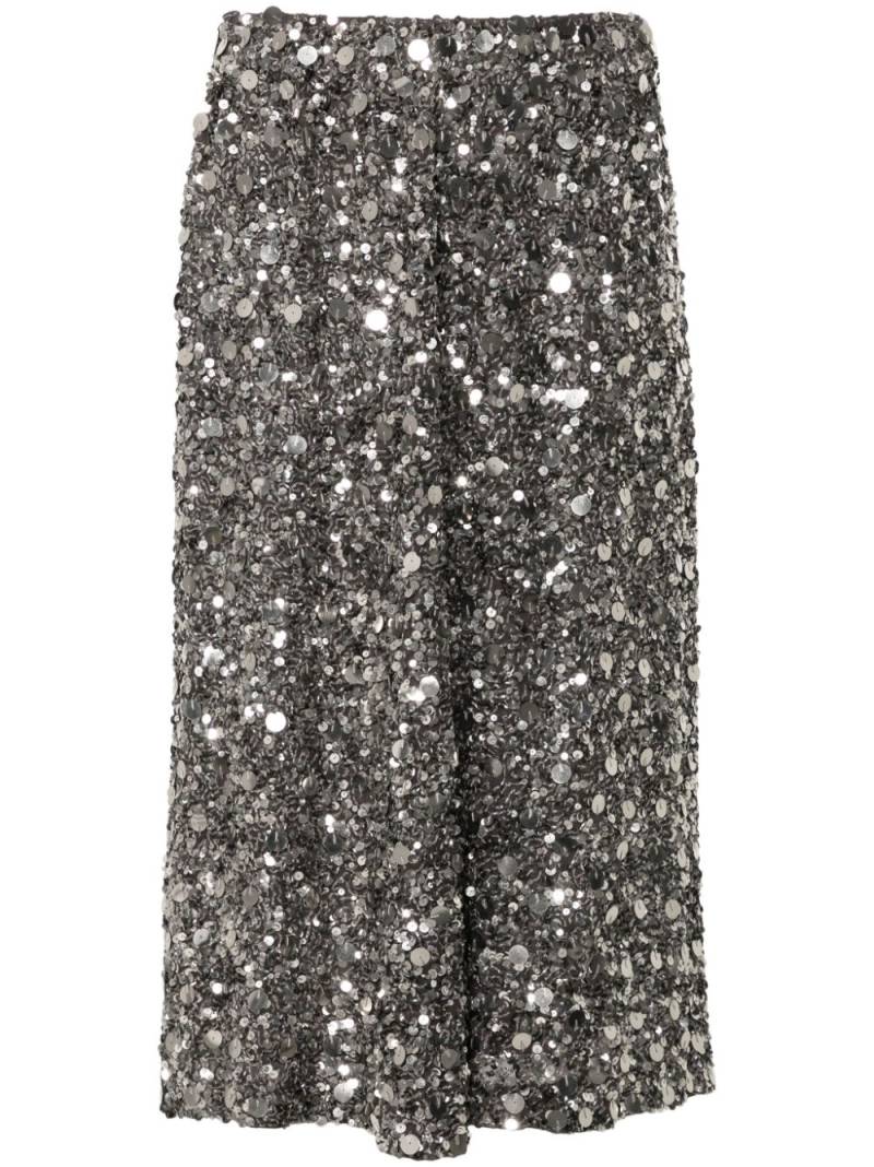 P.A.R.O.S.H. sequin-emebellished midi skirt - Silver von P.A.R.O.S.H.