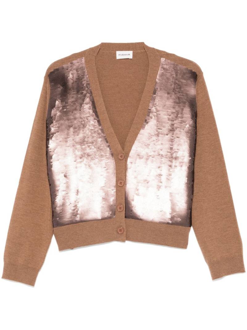 P.A.R.O.S.H. sequined cardigan - Brown von P.A.R.O.S.H.