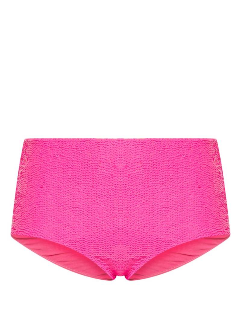 P.A.R.O.S.H. sequined high-waisted bikini bottoms - Pink von P.A.R.O.S.H.