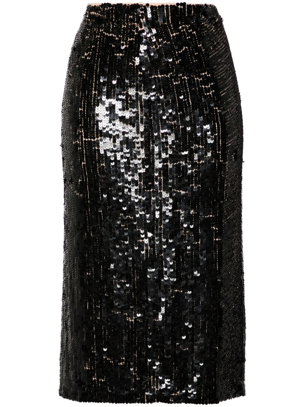 P.A.R.O.S.H. sequined midi skirt - Black von P.A.R.O.S.H.