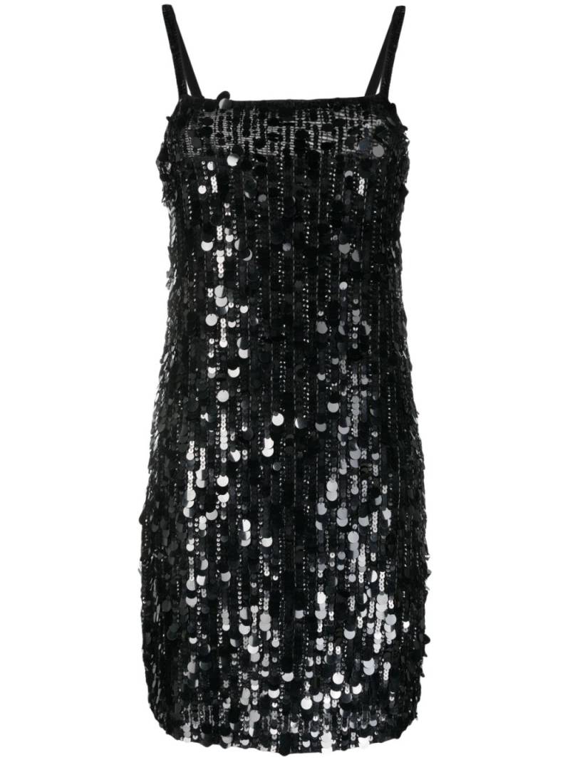 P.A.R.O.S.H. sequined sleeveless minidress - Black von P.A.R.O.S.H.