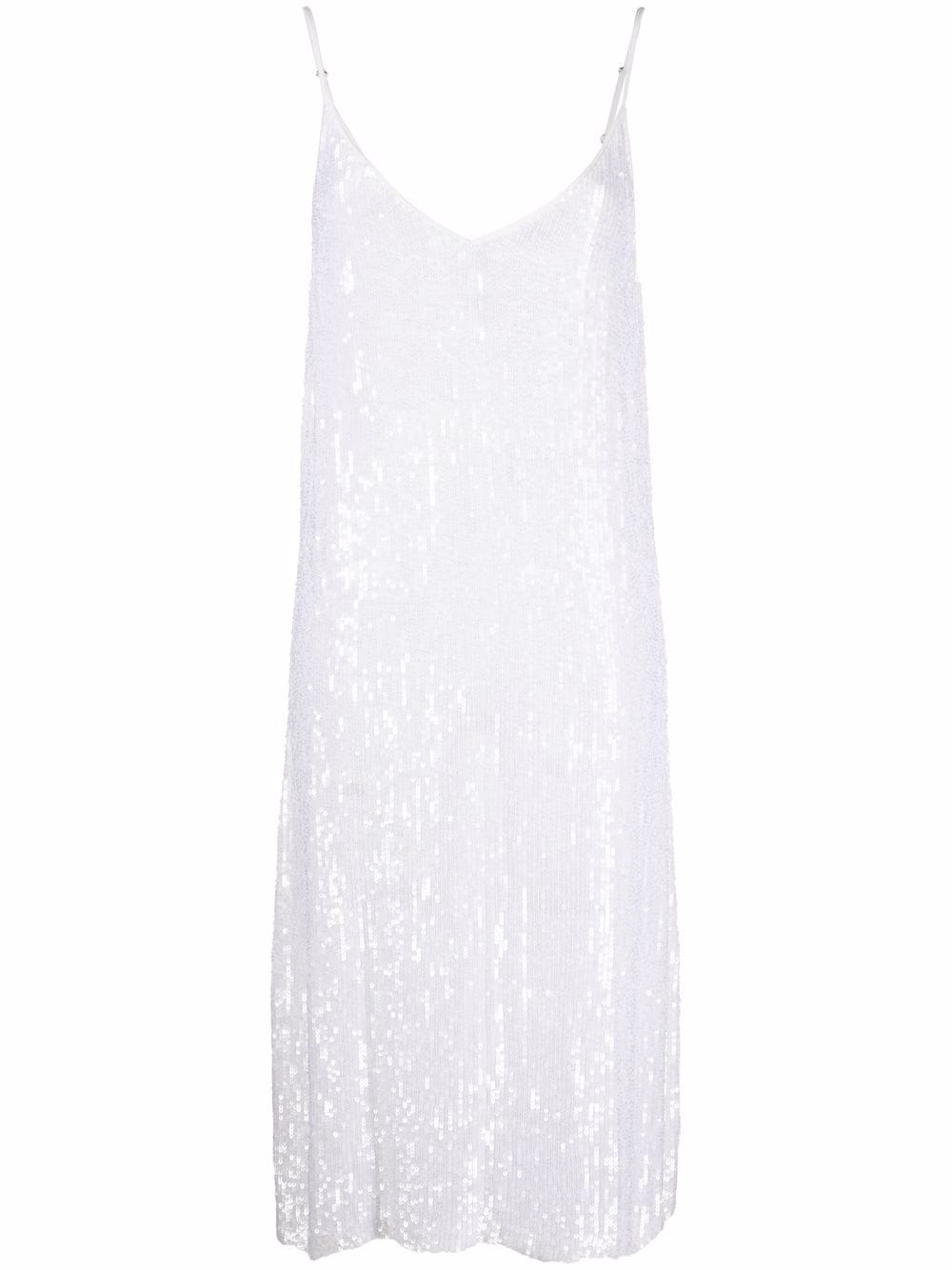 P.A.R.O.S.H. sequined slip dress - White von P.A.R.O.S.H.