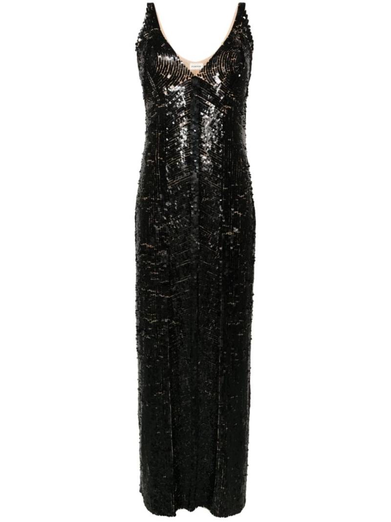 P.A.R.O.S.H. sequinned maxi dress - Black von P.A.R.O.S.H.