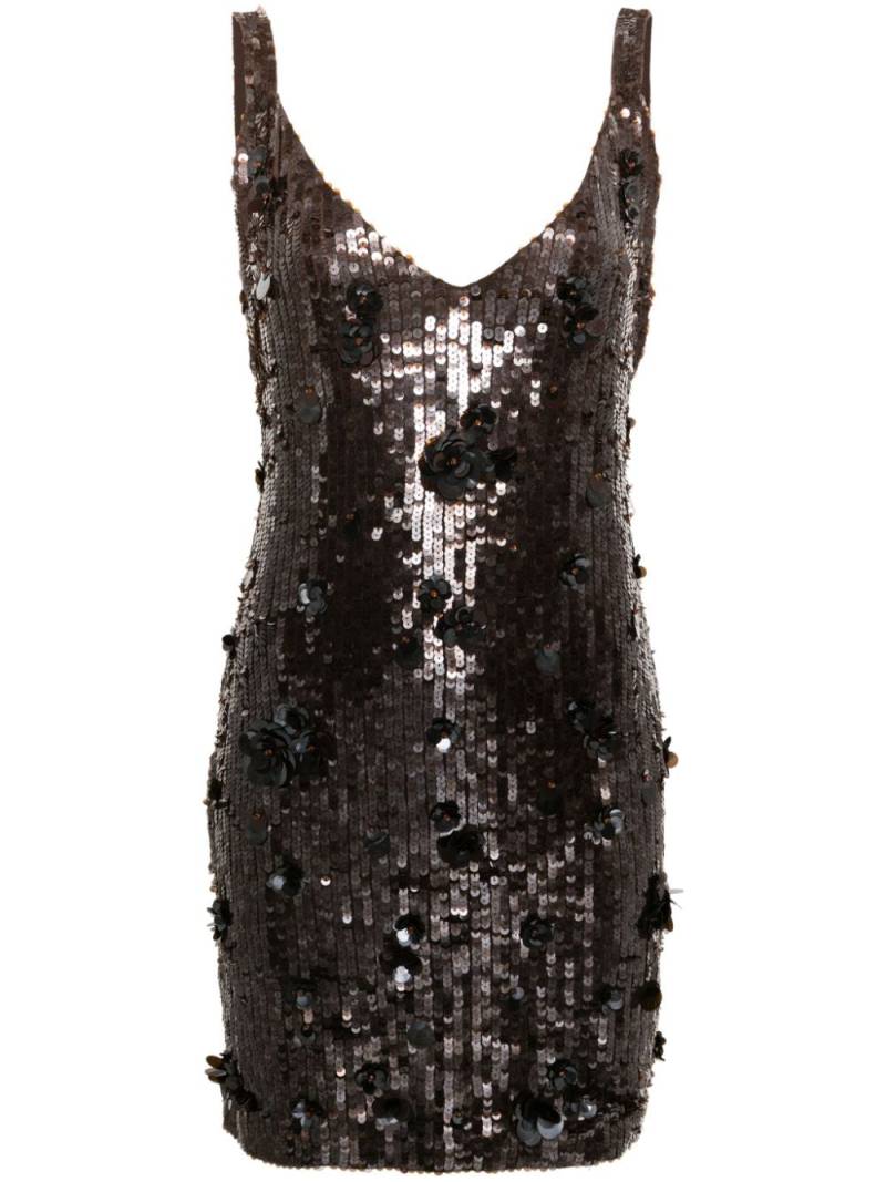 P.A.R.O.S.H. sequinned mini dress - Brown von P.A.R.O.S.H.