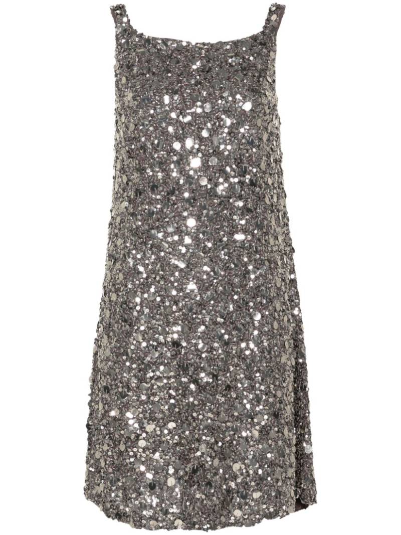 P.A.R.O.S.H. sequinned mini dress - Grey von P.A.R.O.S.H.