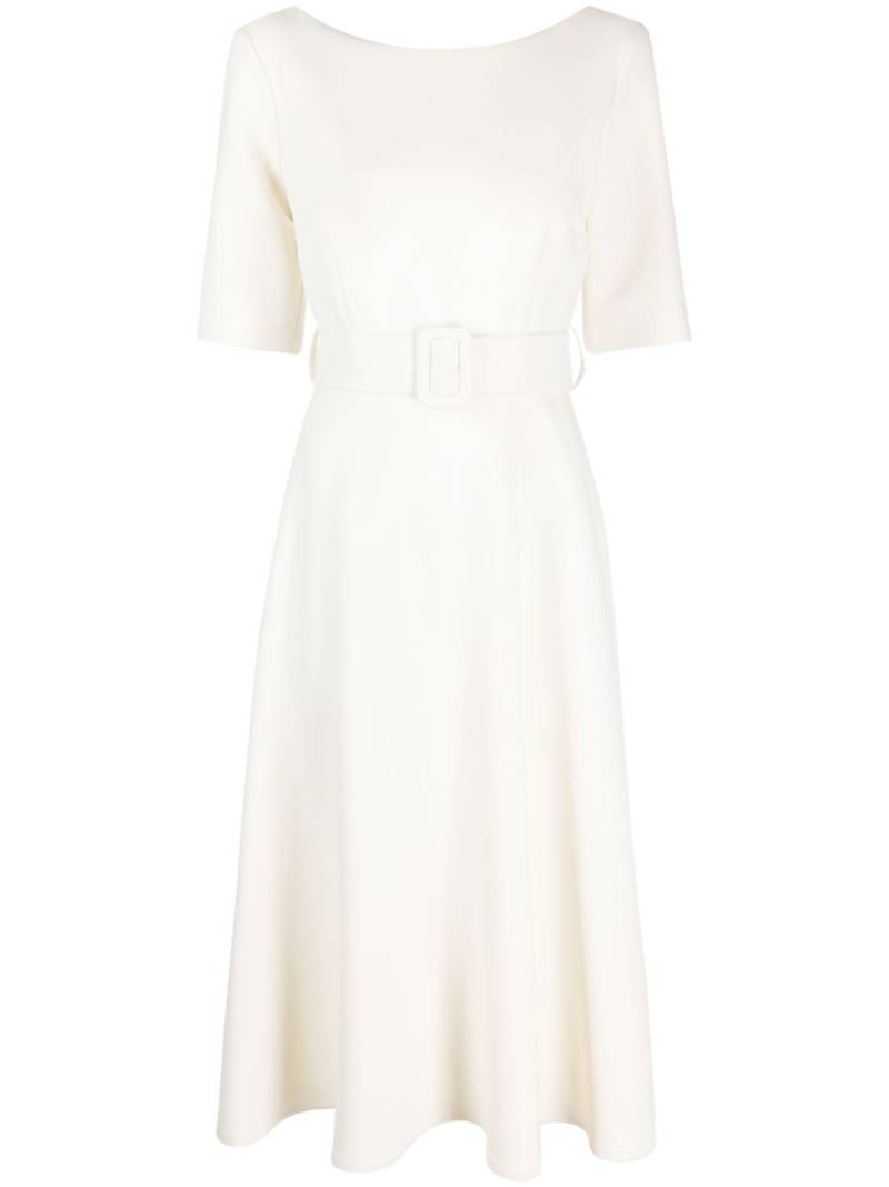 P.A.R.O.S.H. short-sleeve belted midi dress - White von P.A.R.O.S.H.