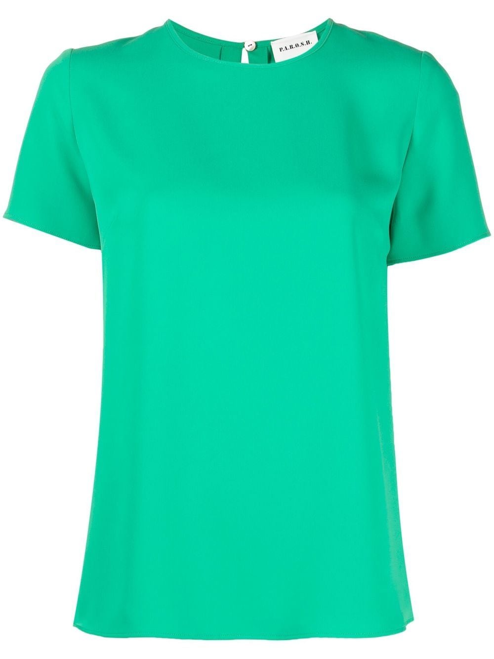 P.A.R.O.S.H. short-sleeve crepe T-shirt - Green von P.A.R.O.S.H.