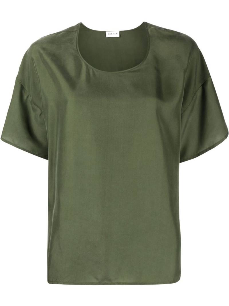 P.A.R.O.S.H. short-sleeve silk blouse - Green von P.A.R.O.S.H.