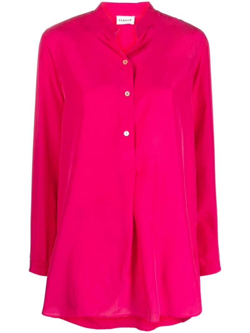 P.A.R.O.S.H. silk tunic shirt - Pink von P.A.R.O.S.H.