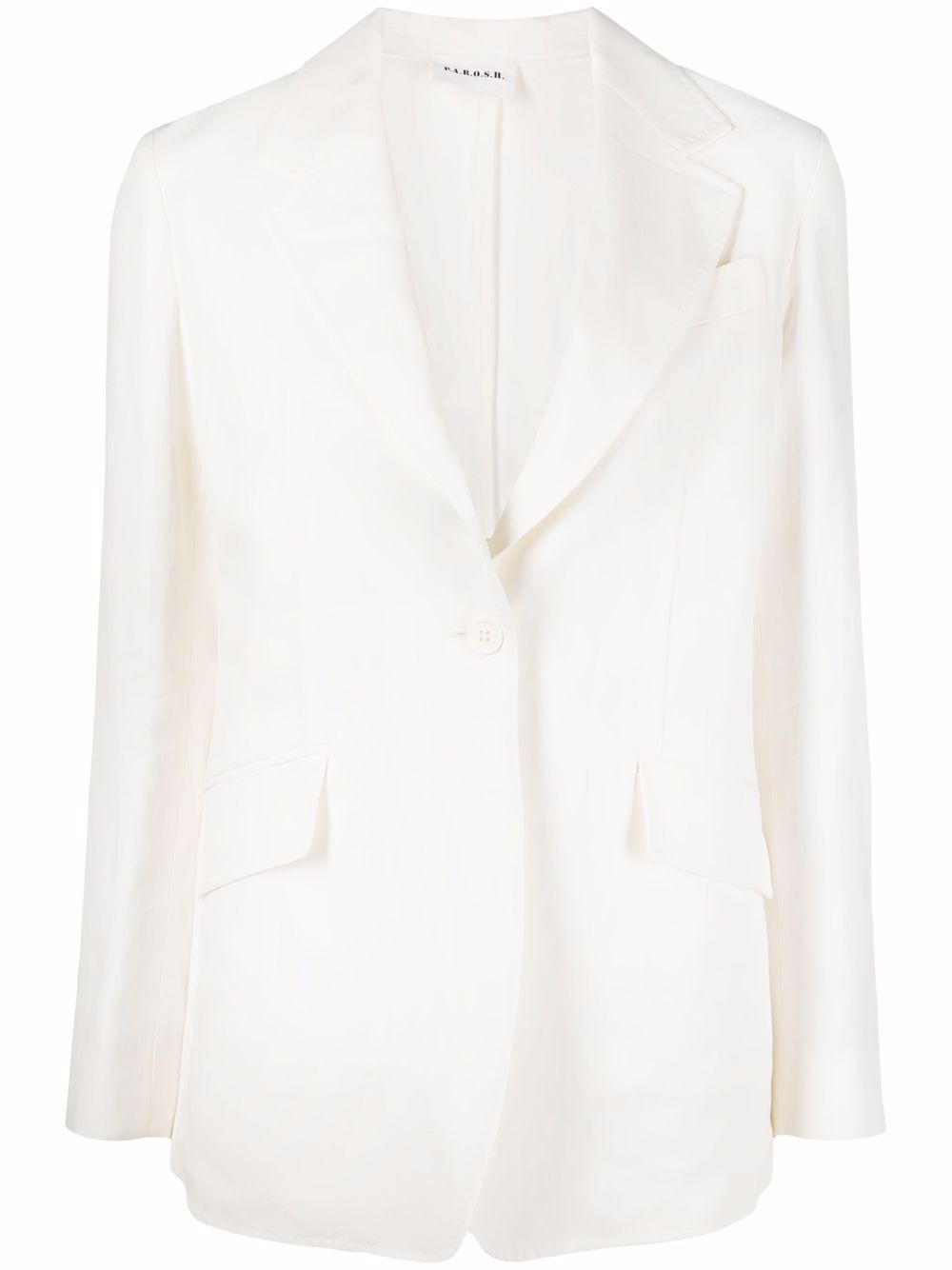 P.A.R.O.S.H. single-breasted button-front blazer - White von P.A.R.O.S.H.