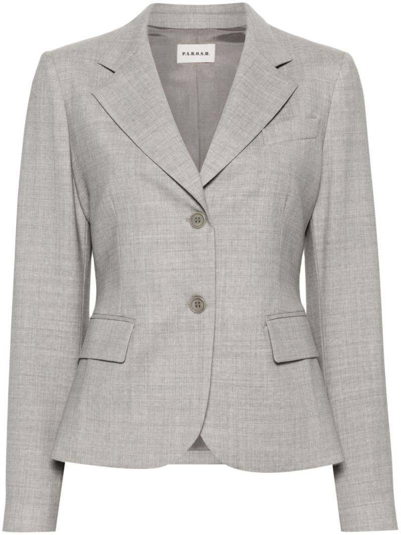 P.A.R.O.S.H. single-breasted mélange blazer - Grey von P.A.R.O.S.H.