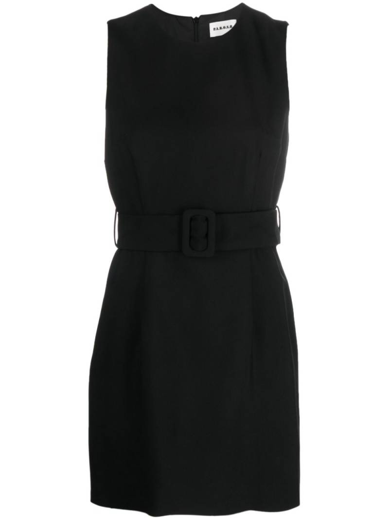 P.A.R.O.S.H. sleeveless belted minidress - Black von P.A.R.O.S.H.