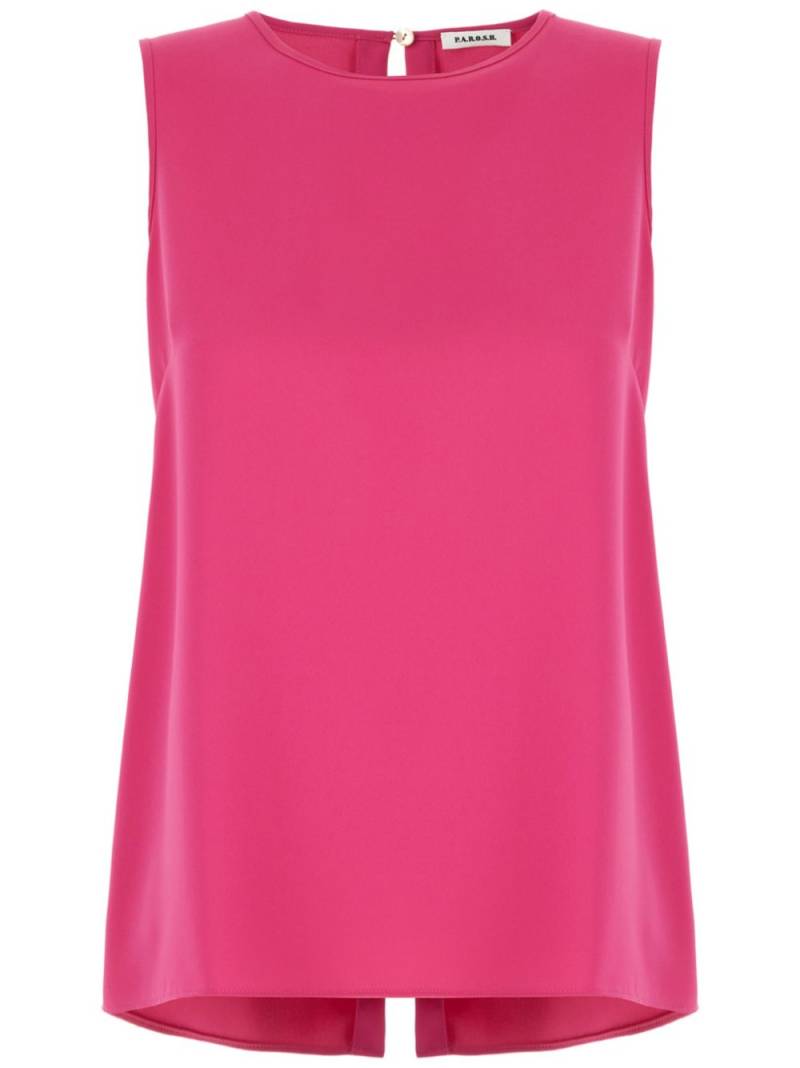 P.A.R.O.S.H. sleeveless blouse - Pink von P.A.R.O.S.H.