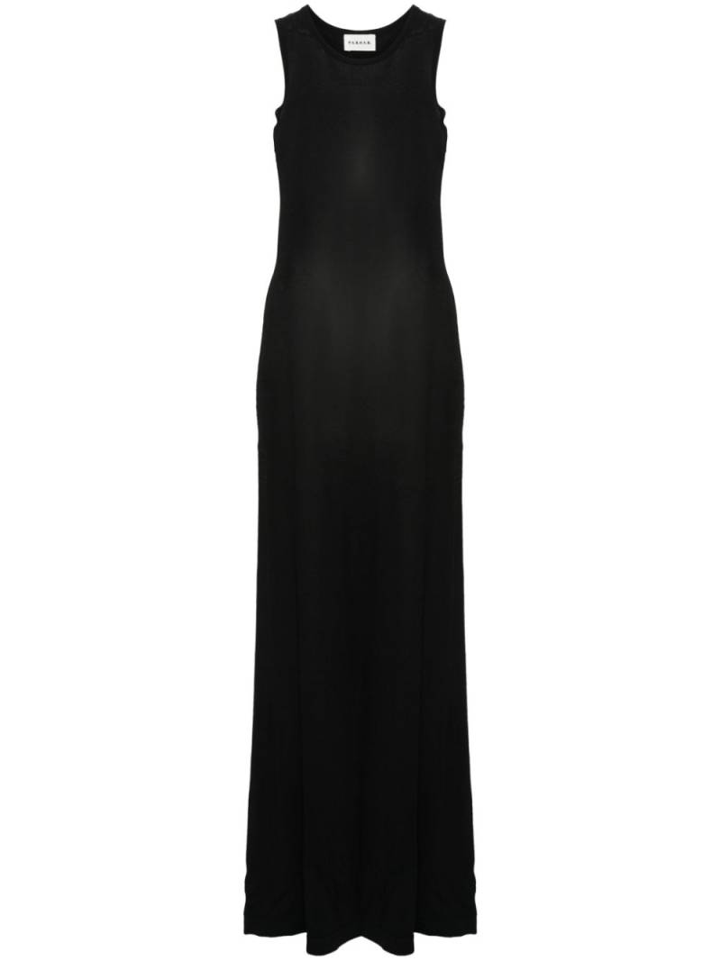 P.A.R.O.S.H. sleeveless long dress - Black von P.A.R.O.S.H.