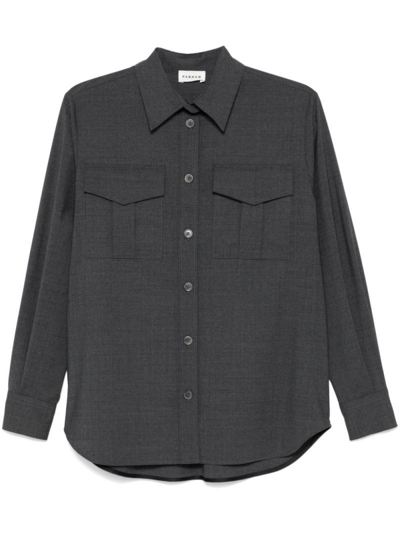 P.A.R.O.S.H. slub-texture shirt - Grey von P.A.R.O.S.H.