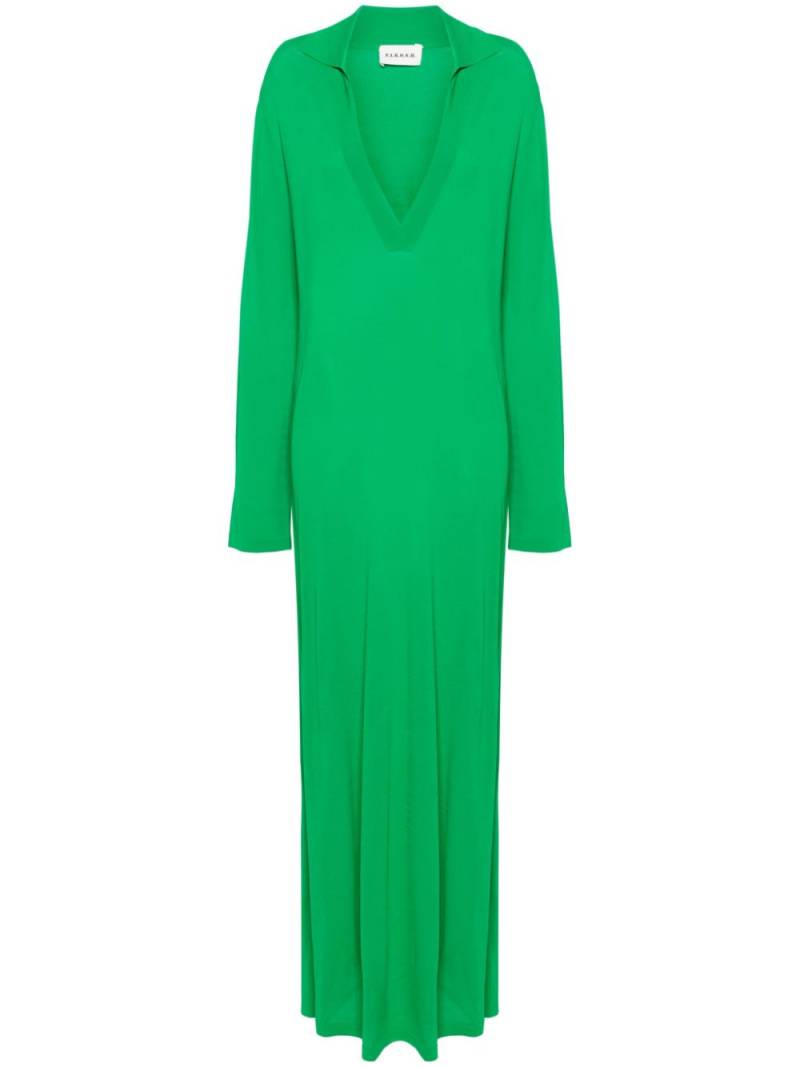 P.A.R.O.S.H. split-neck midi dress - Green von P.A.R.O.S.H.