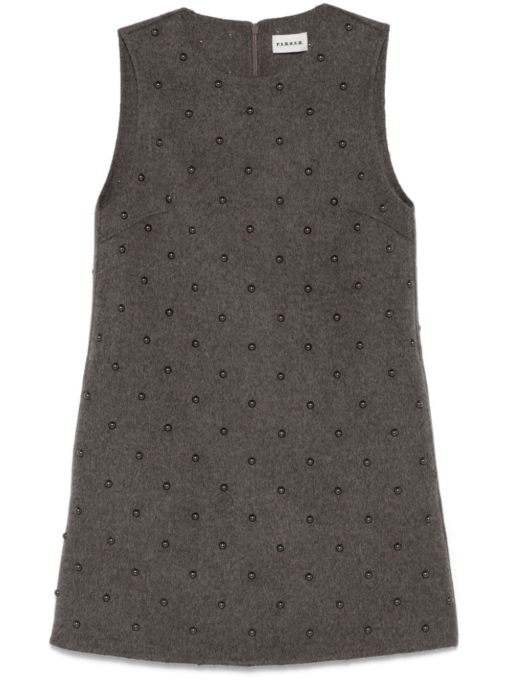 P.A.R.O.S.H. stud-embellished dress - Grey von P.A.R.O.S.H.