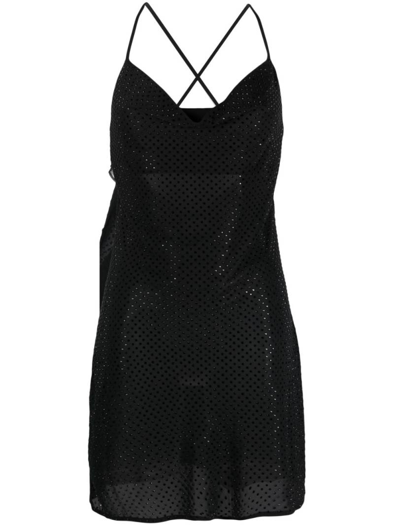 P.A.R.O.S.H. stud-embellishment mini dress - Black von P.A.R.O.S.H.