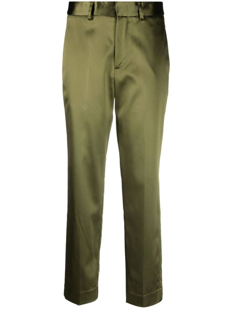 P.A.R.O.S.H. tapered satin trousers - Green von P.A.R.O.S.H.