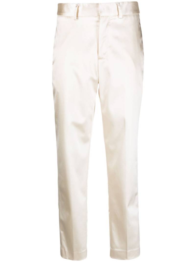 P.A.R.O.S.H. tapered satin trousers - Neutrals von P.A.R.O.S.H.