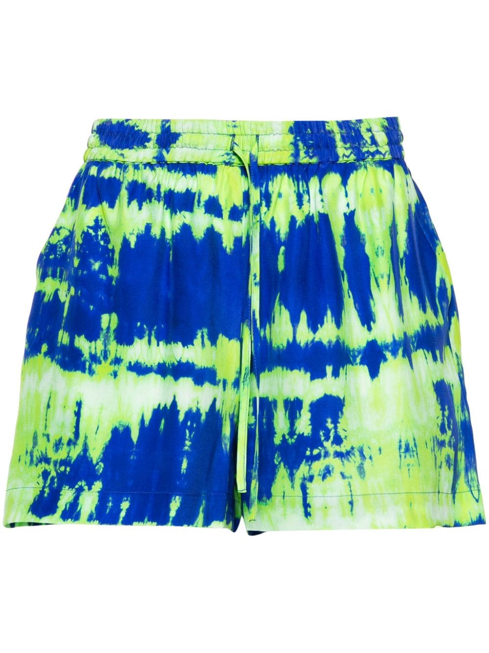 P.A.R.O.S.H. tie-dye silk shorts - Blue von P.A.R.O.S.H.