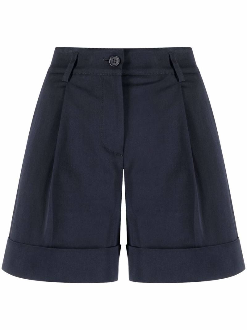 P.A.R.O.S.H. turn-up hem cotton shorts - Blue von P.A.R.O.S.H.