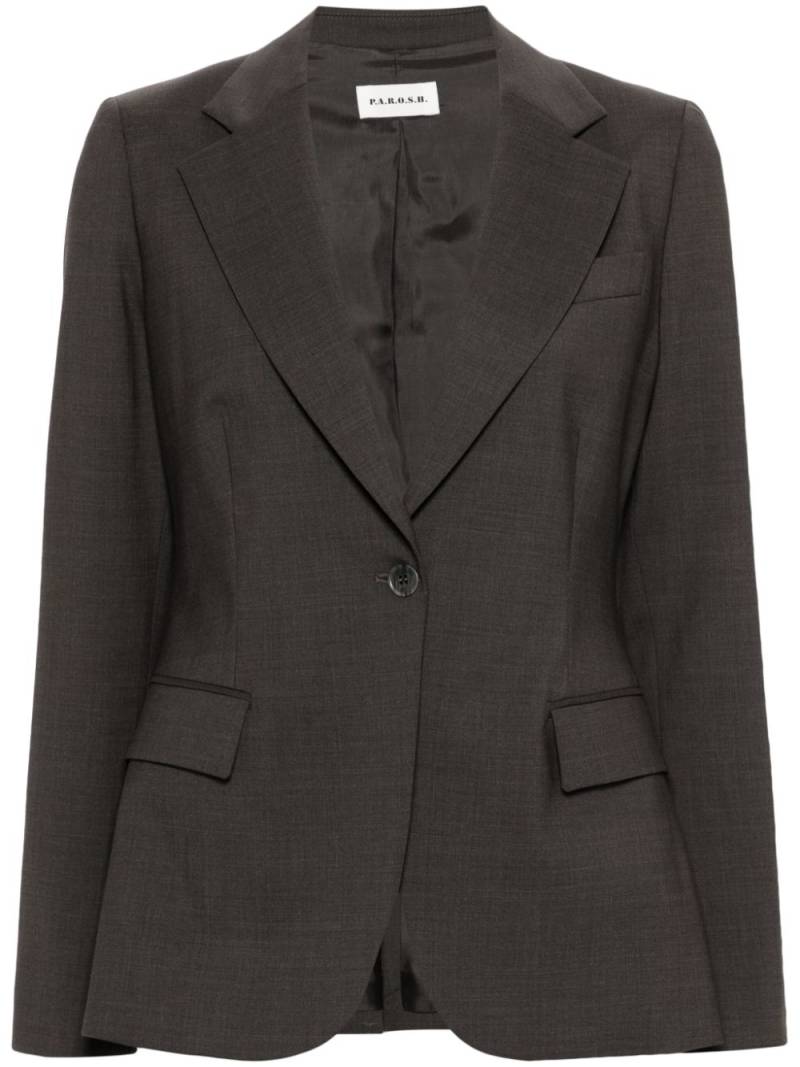 P.A.R.O.S.H. twill blazer - Brown von P.A.R.O.S.H.