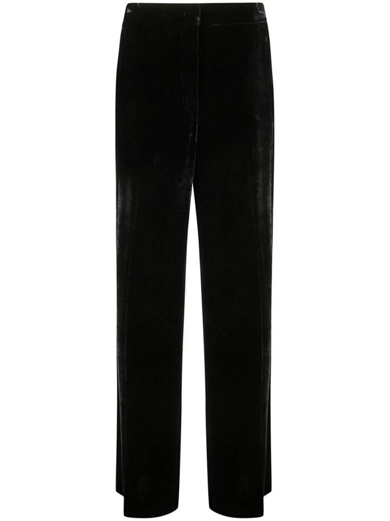 P.A.R.O.S.H. velvet-finish straight trousers - Black von P.A.R.O.S.H.