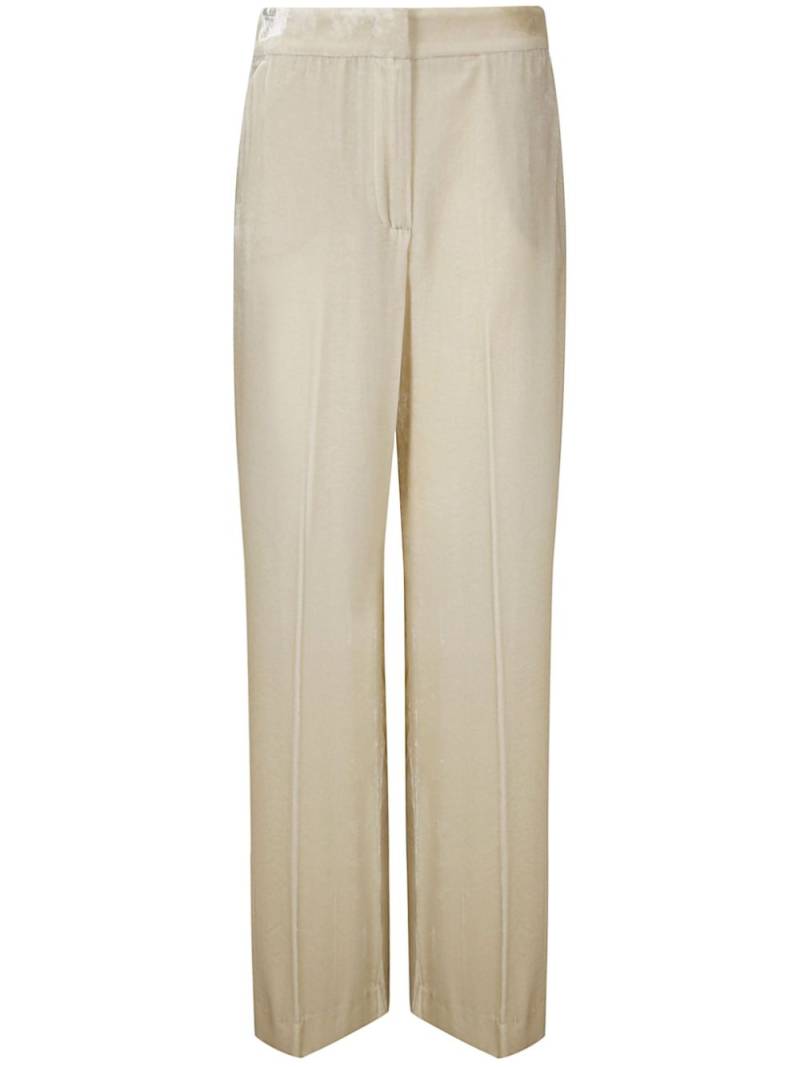 P.A.R.O.S.H. velvet-finish straight trousers - Neutrals von P.A.R.O.S.H.