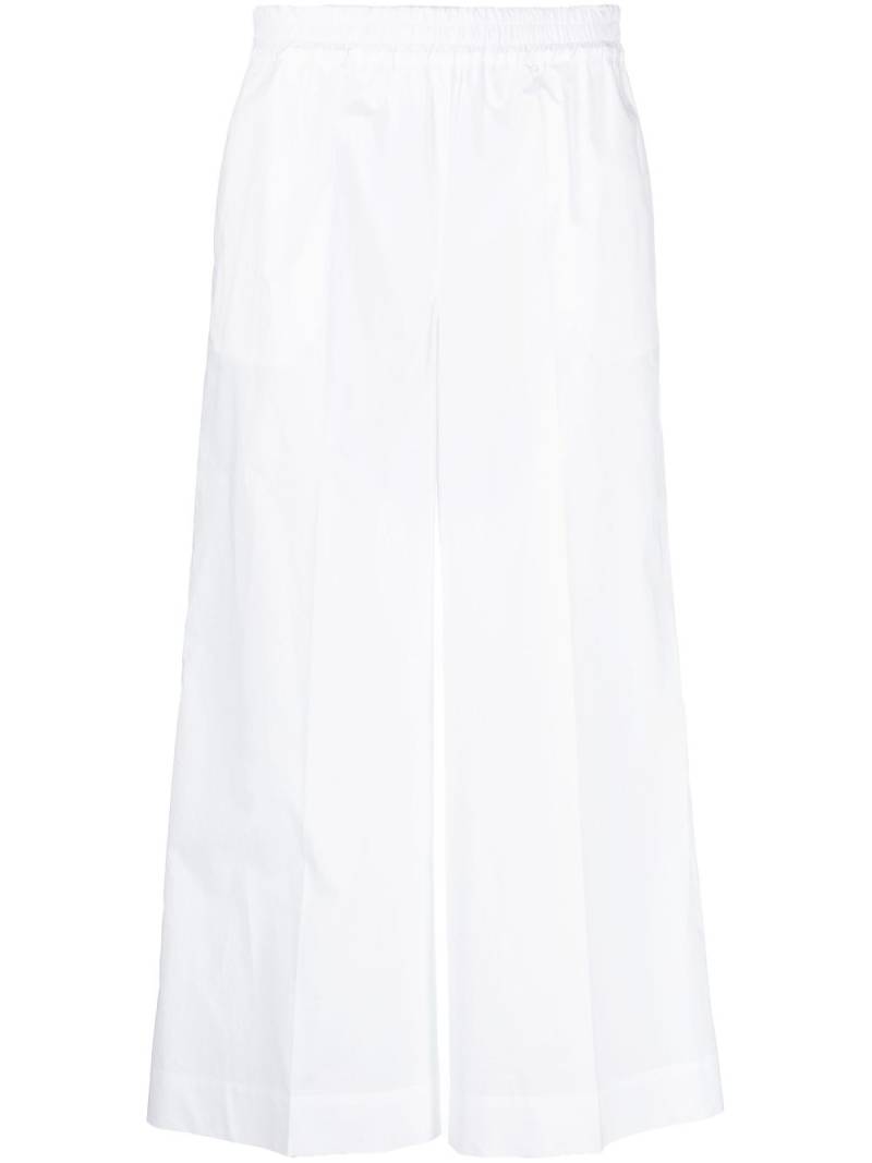 P.A.R.O.S.H. wide-leg cotton cropped trousers - White von P.A.R.O.S.H.