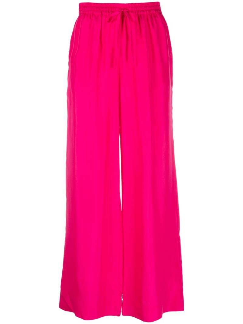 P.A.R.O.S.H. wide leg silk drawstring trousers - Pink von P.A.R.O.S.H.