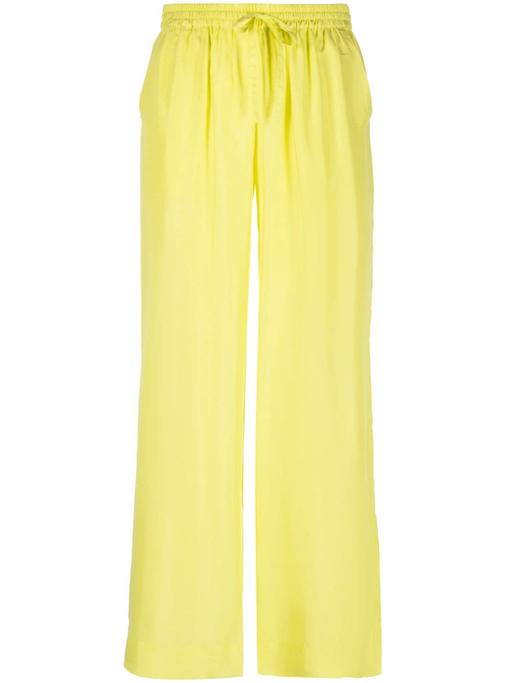 P.A.R.O.S.H. wide leg silk drawstring trousers - Yellow von P.A.R.O.S.H.