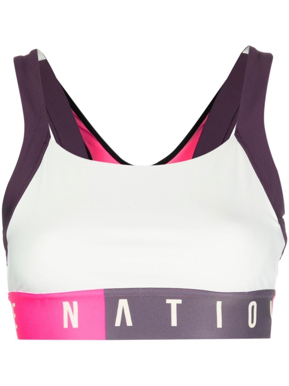 P.E Nation Motion logo-band sports bra - Purple von P.E Nation