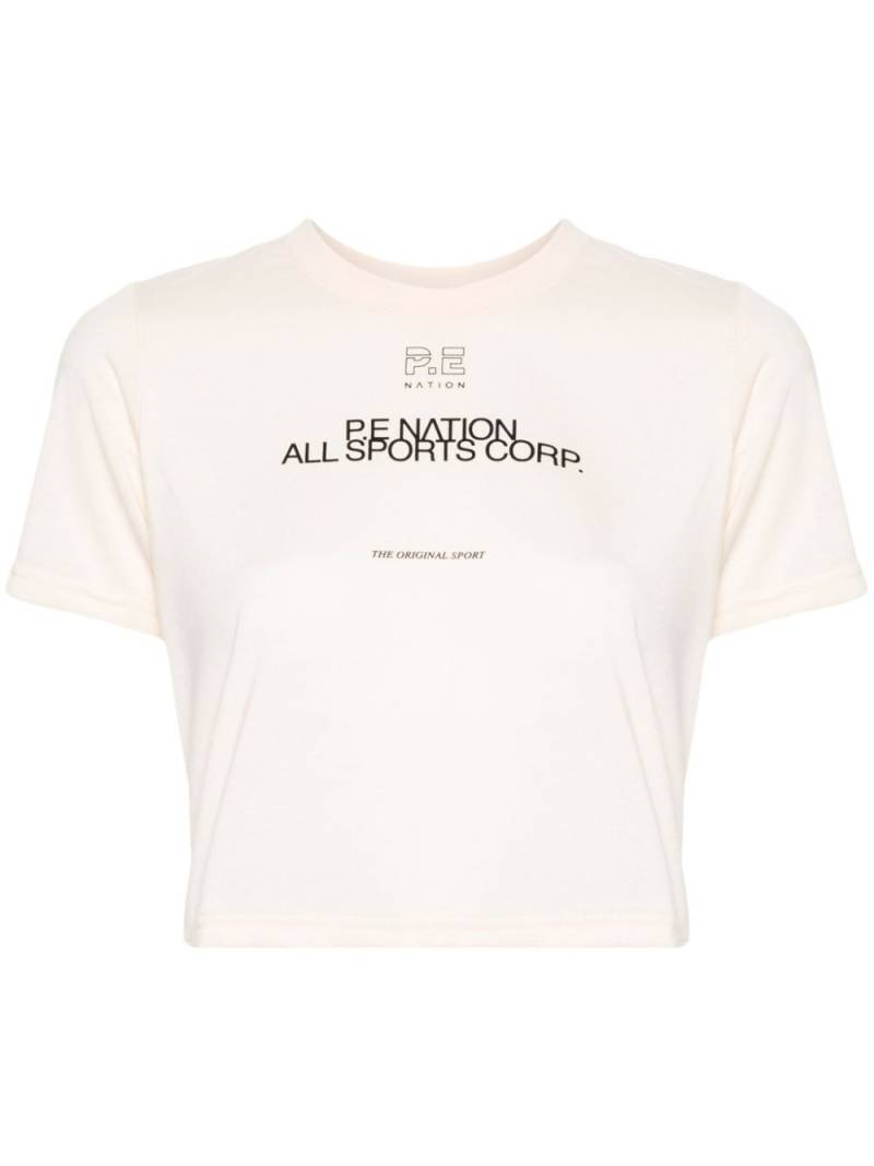 P.E Nation Parallel cropped performance T-shirt - Neutrals von P.E Nation