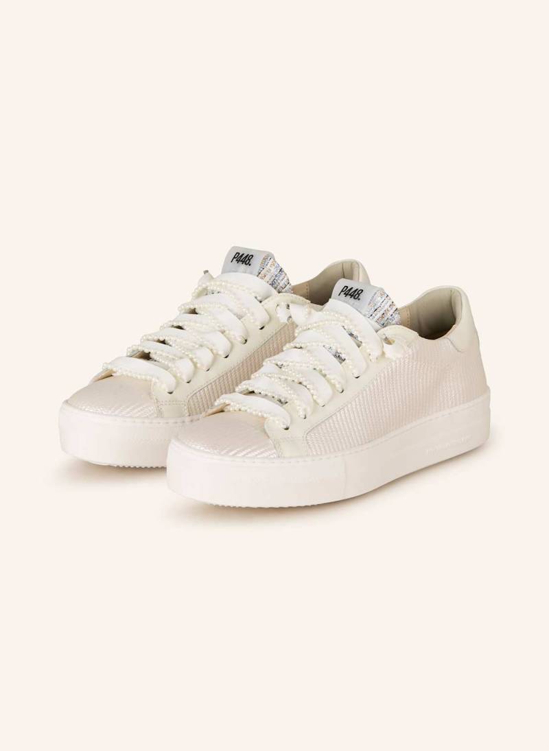 p448 Sneaker Thea Mit Schmuckperlen weiss von P448