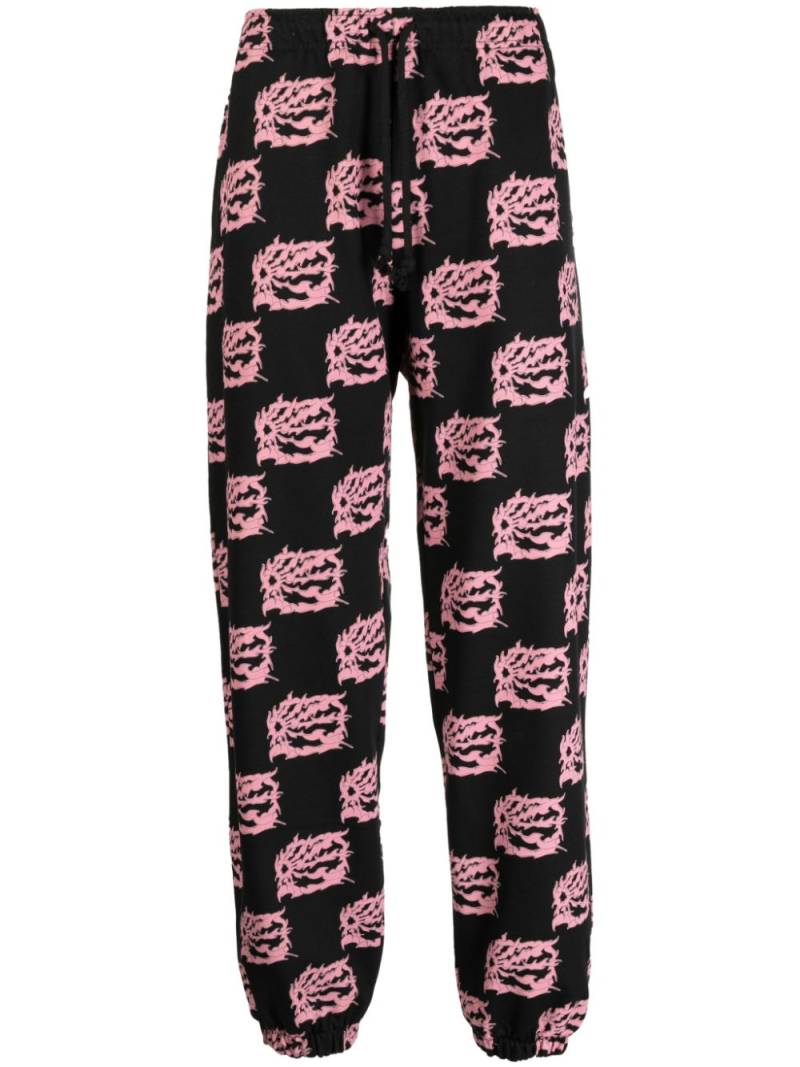 RASSVET graphic-print cotton track pants - Black von RASSVET